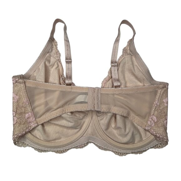 ⭐ NWT Q-T Intimates Seamless Rose Jacquard Bra • Golden Nude • Multi-Size ⭐ - Picture 3 of 7
